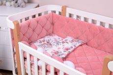 Дитячий постільний комплект Baby Veres Velour Powdery leaves (5 одиниць), бавовна-велюр